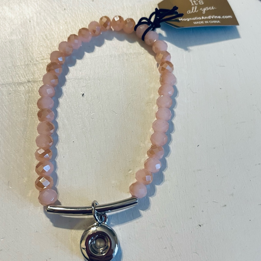 Magnolia & Vine Stretchy 12mm Snap Bracelet